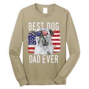 American Flag Best Dog Dad Ever Brussels Griffon Usa Long Sleeve Shirt