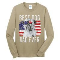 American Flag Best Dog Dad Ever Brussels Griffon Usa Tall Long Sleeve T-Shirt