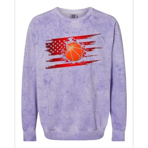 American Flag Basketball Apparel Basketball Colorblast Crewneck Sweatshirt