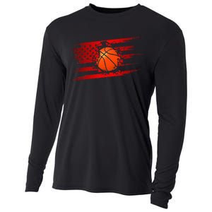 American Flag Basketball Apparel Basketball Cooling Performance Long Sleeve Crew