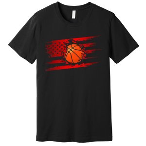 American Flag Basketball Apparel Basketball Premium T-Shirt