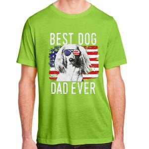 American Flag Best Dog Dad Ever Dachshund Usa Adult ChromaSoft Performance T-Shirt