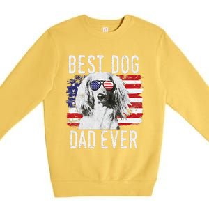 American Flag Best Dog Dad Ever Dachshund Usa Premium Crewneck Sweatshirt