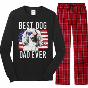 American Flag Best Dog Dad Ever Dachshund Usa Long Sleeve Pajama Set