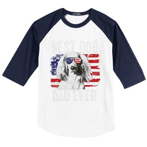 American Flag Best Dog Dad Ever Dachshund Usa Baseball Sleeve Shirt