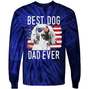 American Flag Best Dog Dad Ever Dachshund Usa Tie-Dye Long Sleeve Shirt