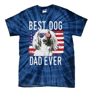 American Flag Best Dog Dad Ever Dachshund Usa Tie-Dye T-Shirt