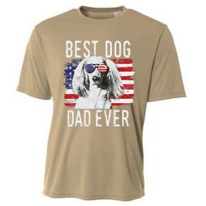 American Flag Best Dog Dad Ever Dachshund Usa Cooling Performance Crew T-Shirt