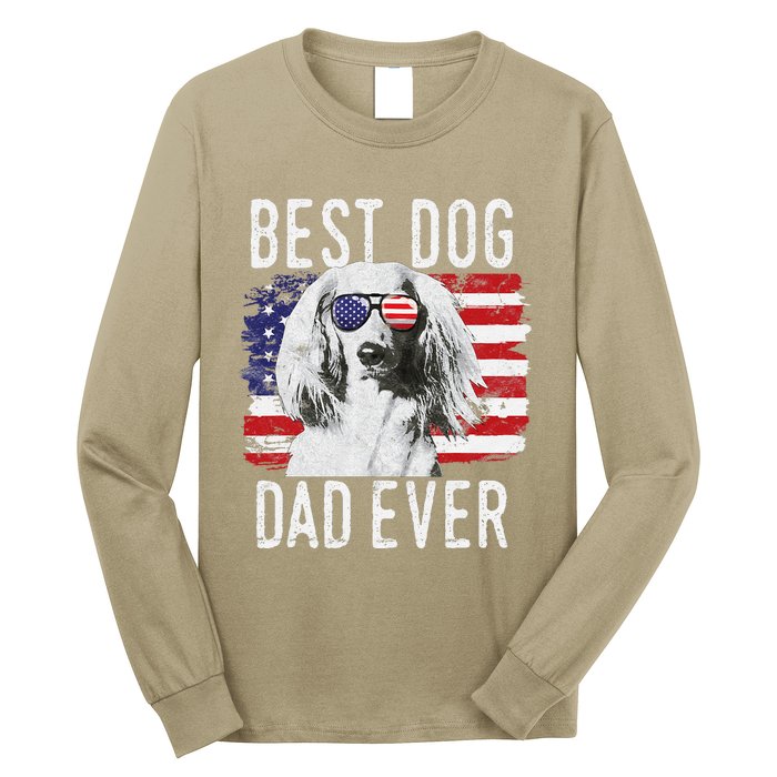 American Flag Best Dog Dad Ever Dachshund Usa Long Sleeve Shirt