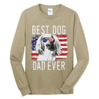 American Flag Best Dog Dad Ever Dachshund Usa Tall Long Sleeve T-Shirt