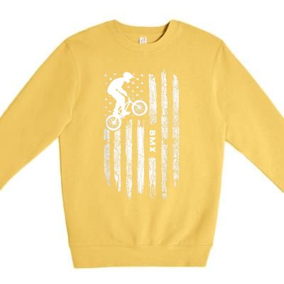 American Flag BMX Clothing BMX Rider Vintage BMX Premium Crewneck Sweatshirt