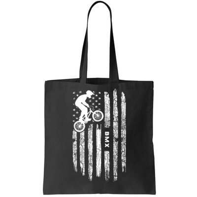 American Flag BMX Clothing BMX Rider Vintage BMX Tote Bag