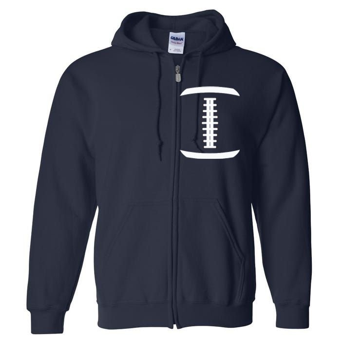 American Football Ball Costume Lace Up Thanksgiving Football Full Zip Hoodie