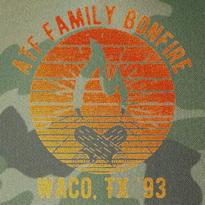Atf Family Bonfire Waco Tx 93 Waco Siege Branch Davidians Legacy Tie Dye Trucker Hat