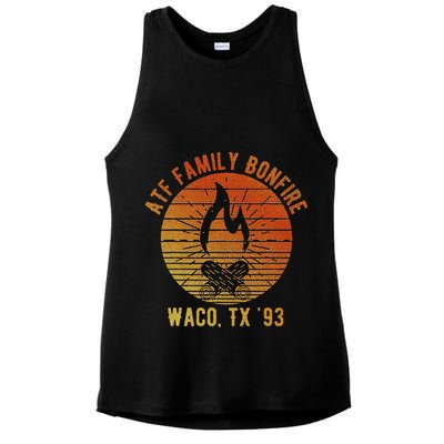 Atf Family Bonfire Waco Tx 93 Waco Siege Branch Davidians Ladies PosiCharge Tri-Blend Wicking Tank