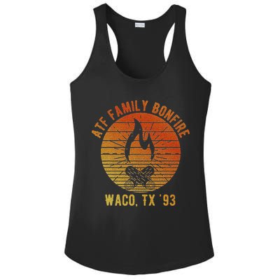 Atf Family Bonfire Waco Tx 93 Waco Siege Branch Davidians Ladies PosiCharge Competitor Racerback Tank