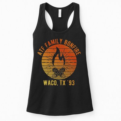 Atf Family Bonfire Waco Tx 93 Waco Siege Branch Davidians Womens Tank Top