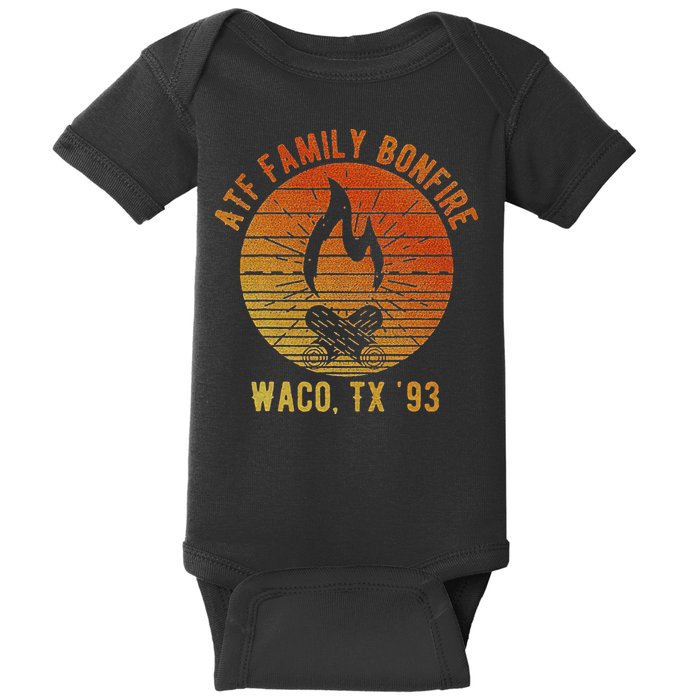 Atf Family Bonfire Waco Tx 93 Waco Siege Branch Davidians Baby Bodysuit