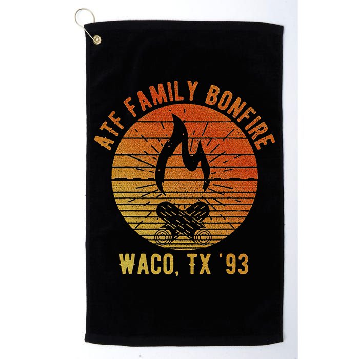 Atf Family Bonfire Waco Tx 93 Waco Siege Branch Davidians Golf Towel
