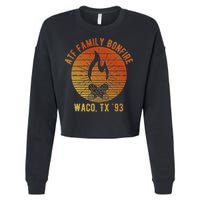 Atf Family Bonfire Waco Tx 93 Waco Siege Branch Davidians Cropped Pullover Crew