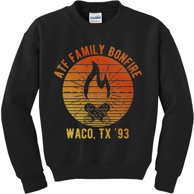 Atf Family Bonfire Waco Tx 93 Waco Siege Branch Davidians Kids Sweatshirt