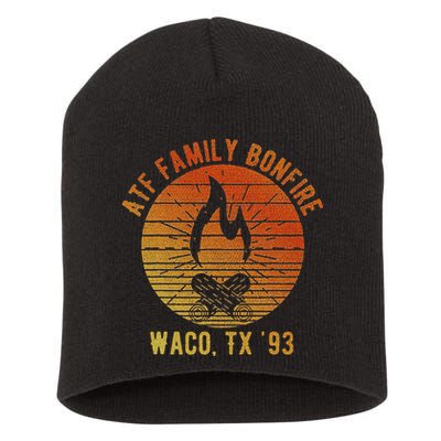 Atf Family Bonfire Waco Tx 93 Waco Siege Branch Davidians Short Acrylic Beanie