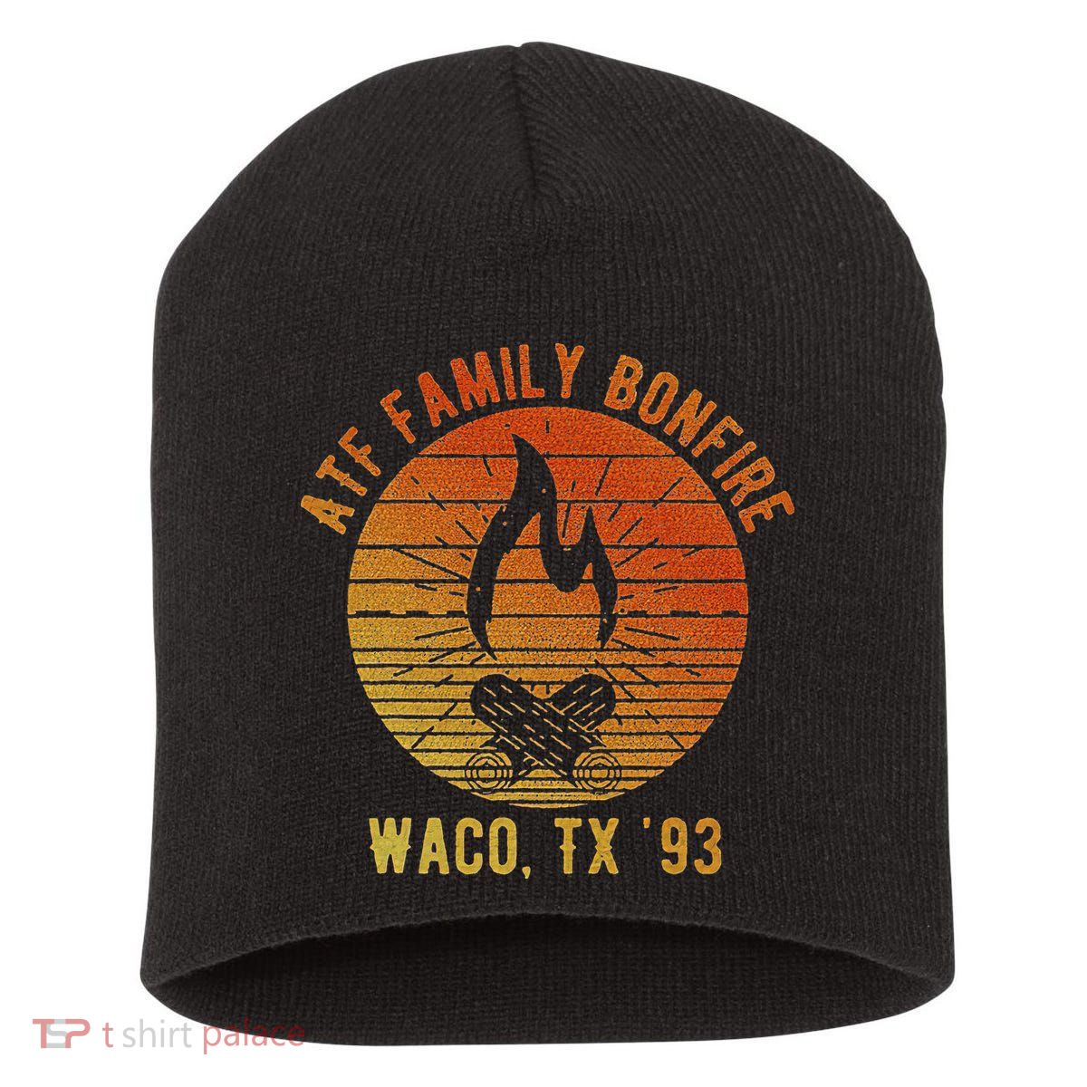 Atf Family Bonfire Waco Tx 93 Waco Siege Branch Davidians Short Acrylic Beanie