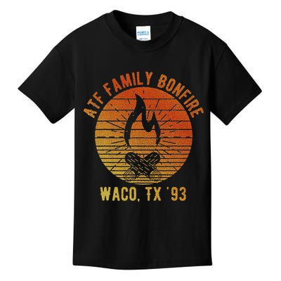 Atf Family Bonfire Waco Tx 93 Waco Siege Branch Davidians Kids T-Shirt