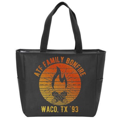 Atf Family Bonfire Waco Tx 93 Waco Siege Branch Davidians Zip Tote Bag