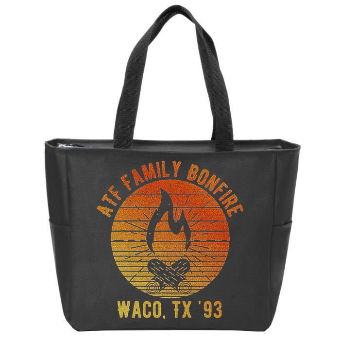 Atf Family Bonfire Waco Tx 93 Waco Siege Branch Davidians Zip Tote Bag