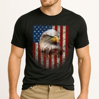 American Flag Bald Eagle Patriotic Red White Blue Cooling Performance Crew T-Shirt