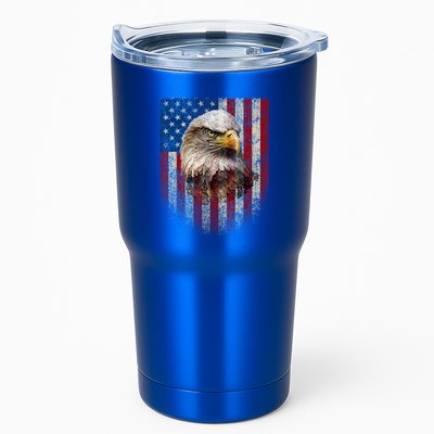 American Flag Bald Eagle Patriotic Red White Blue Tumbler