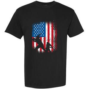 American flag baseball design USA flag baseball Garment-Dyed Heavyweight T-Shirt