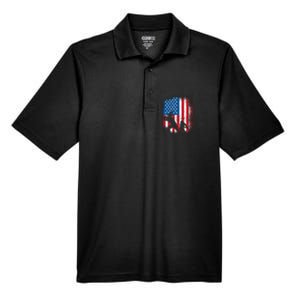 American flag baseball design USA flag baseball Men's Origin Performance Pique Polo