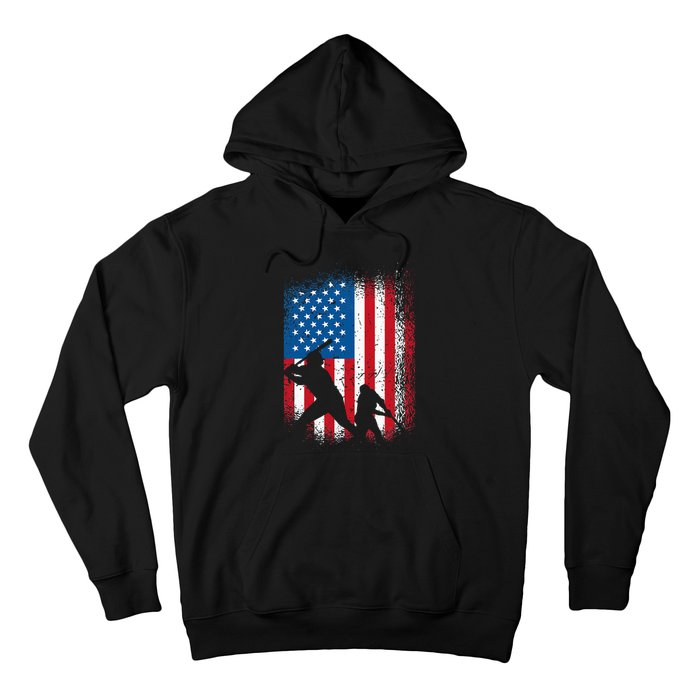 American flag baseball design USA flag baseball Hoodie