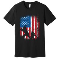 American flag baseball design USA flag baseball Premium T-Shirt