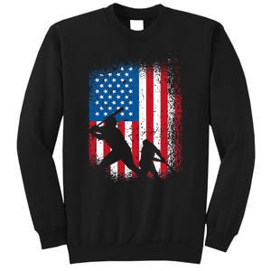 American flag baseball design USA flag baseball Tall Sweatshirt