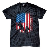 American flag baseball design USA flag baseball Tie-Dye T-Shirt