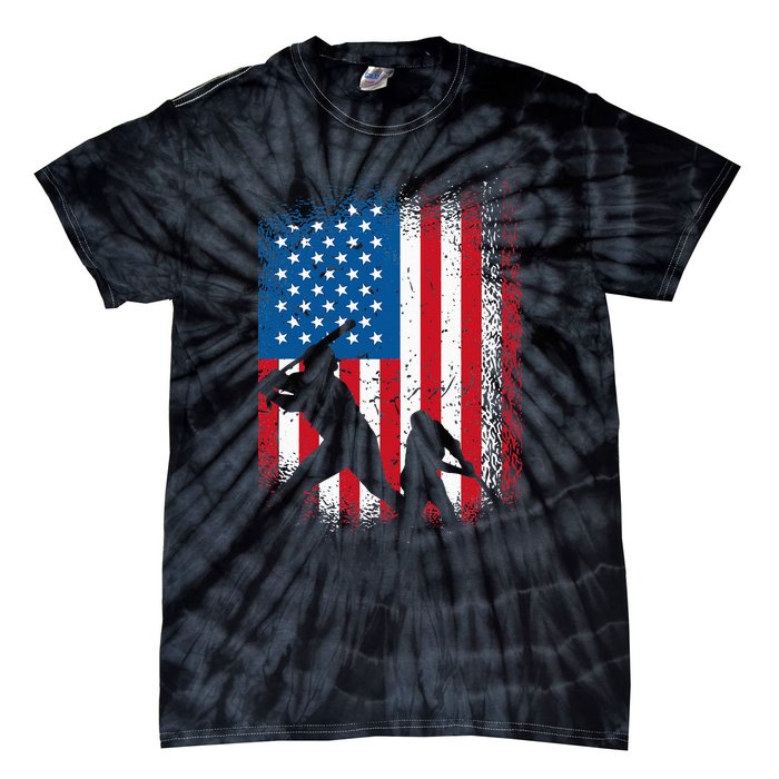 American flag baseball design USA flag baseball Tie-Dye T-Shirt