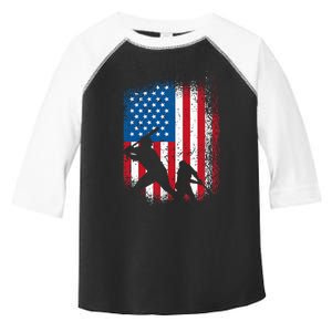 American flag baseball design USA flag baseball Toddler Fine Jersey T-Shirt