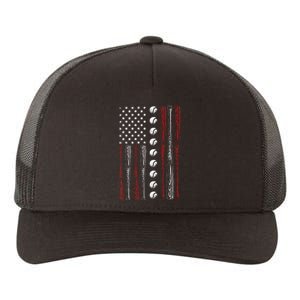 American Flag Baseball Red White Blue 4th Of July Yupoong Adult 5-Panel Trucker Hat