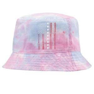 American Flag Baseball Red White Blue 4th Of July Tie-Dyed Bucket Hat