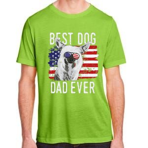 American Flag Best Dog Dad Ever Chinese Crested Usa Adult ChromaSoft Performance T-Shirt