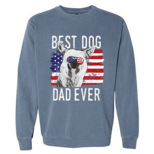 American Flag Best Dog Dad Ever Chinese Crested Usa Garment-Dyed Sweatshirt