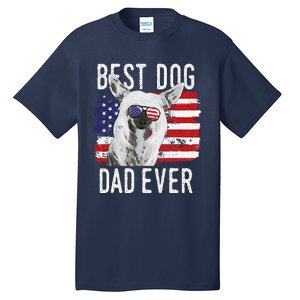 American Flag Best Dog Dad Ever Chinese Crested Usa Tall T-Shirt