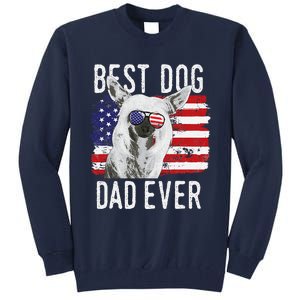 American Flag Best Dog Dad Ever Chinese Crested Usa Tall Sweatshirt