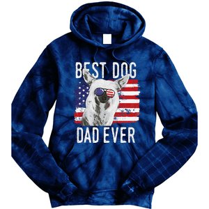 American Flag Best Dog Dad Ever Chinese Crested Usa Tie Dye Hoodie