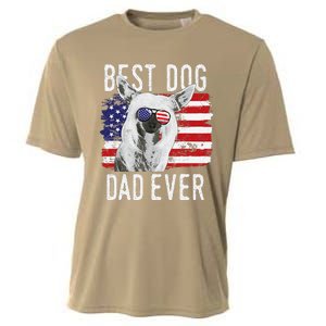 American Flag Best Dog Dad Ever Chinese Crested Usa Cooling Performance Crew T-Shirt