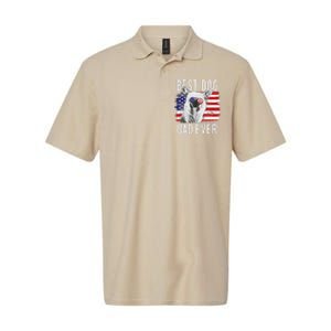 American Flag Best Dog Dad Ever Chinese Crested Usa Softstyle Adult Sport Polo