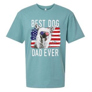 American Flag Best Dog Dad Ever Chinese Crested Usa Sueded Cloud Jersey T-Shirt